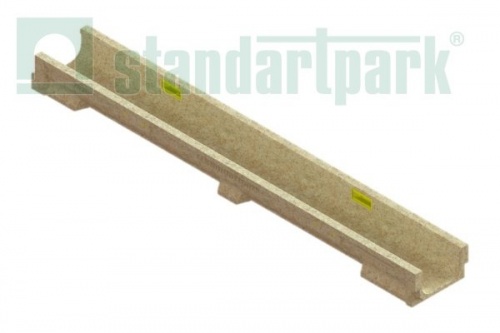 Лоток водоотводный CompoMax Basic ЛВ-10.14.08-П полимербетонный 7020